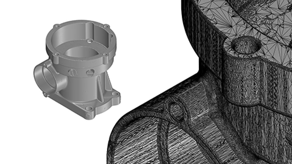 3Dスキャナでの測定物をstlデータ化。解析や形状確認(比較)、3Dプリンターのデータとして使用出来ます。